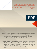 Declaracion de Yakarta - Julio 1997