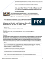 Influence of Lifestyle and Attitude On Online Shopping Among It Professionals - A Case of Odisha State - International Journal of Current Trends in Science and Technology PDF