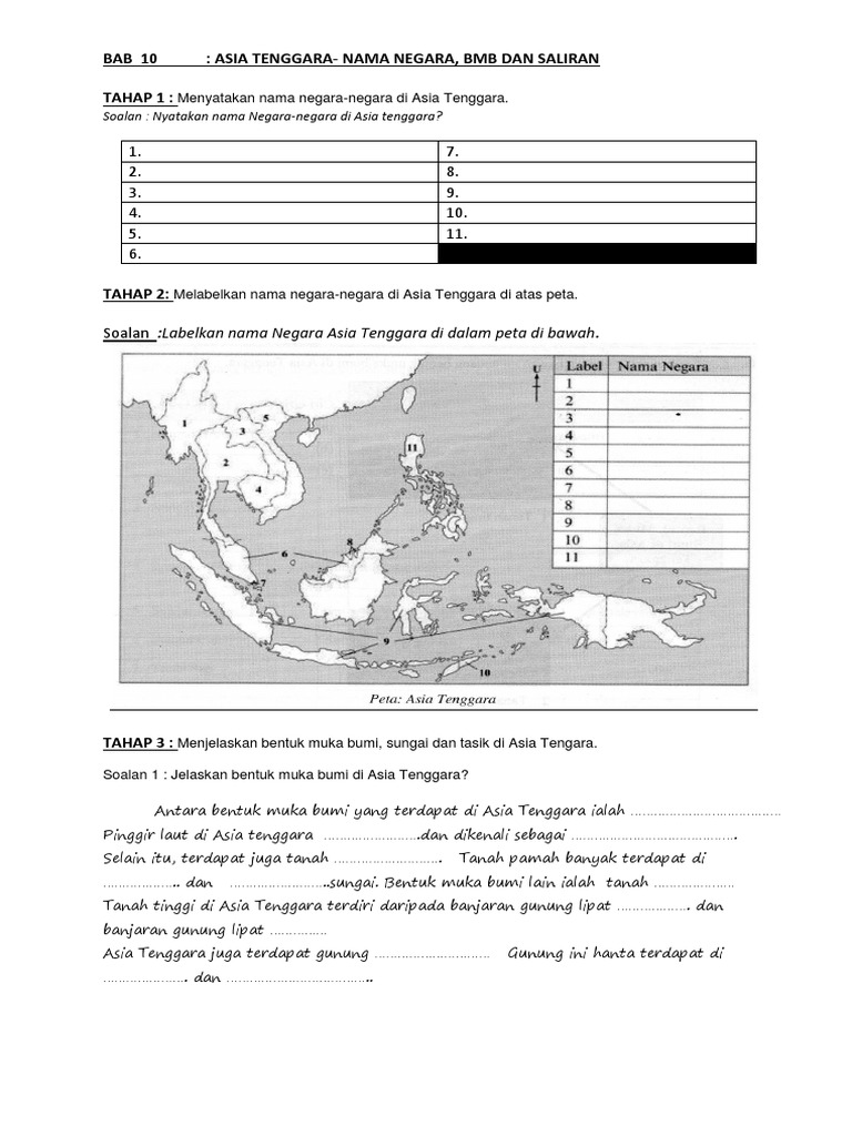 Sungai Dan Tasik Utama Di Asia Tenggara
