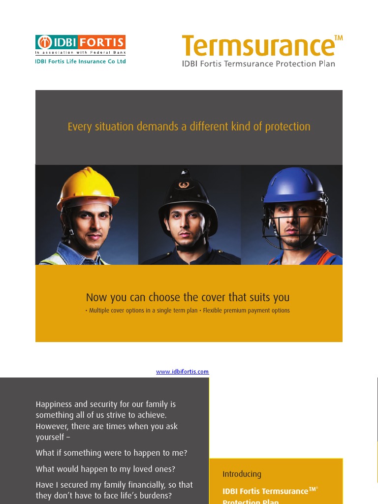 Termsurance Product Brochure | PDF | Insurance | Option (Finance)