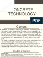 CONCRETE TECHNOLOGY: GRADES, TESTS AND PROPERTIES