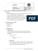 (2020) Job Sheet 2 - C Basic Syntax, Data Types, Variables, Constants, Keywords