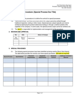 Procedure - Special Processes