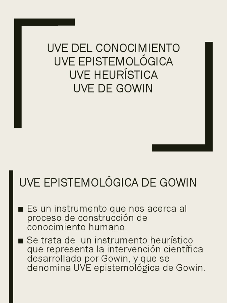 Uve De Gowin Pdf Teoría Visión Del Mundo