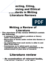 Selecting, Citing, Synthesizing and Ethical Standards