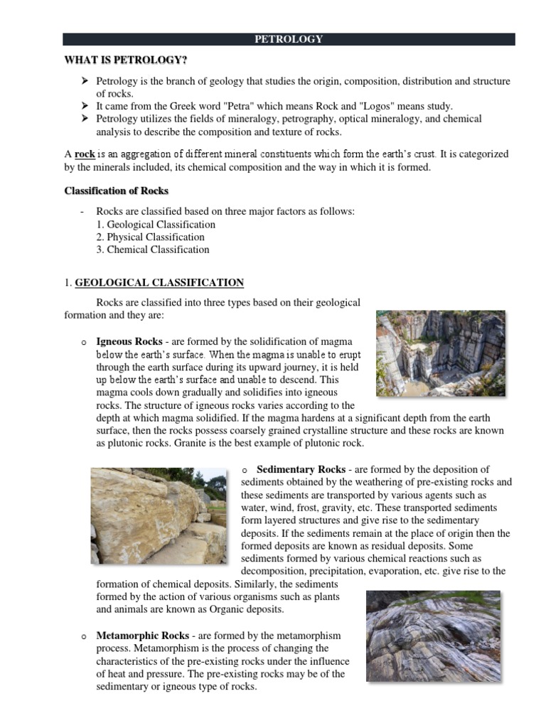 PETROLOGY Revised | PDF | Rock (Geology) | Igneous Rock