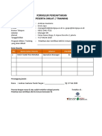 Formulir Pendaftaran Ahli K3 Umum - PT Devis Jaya PDF