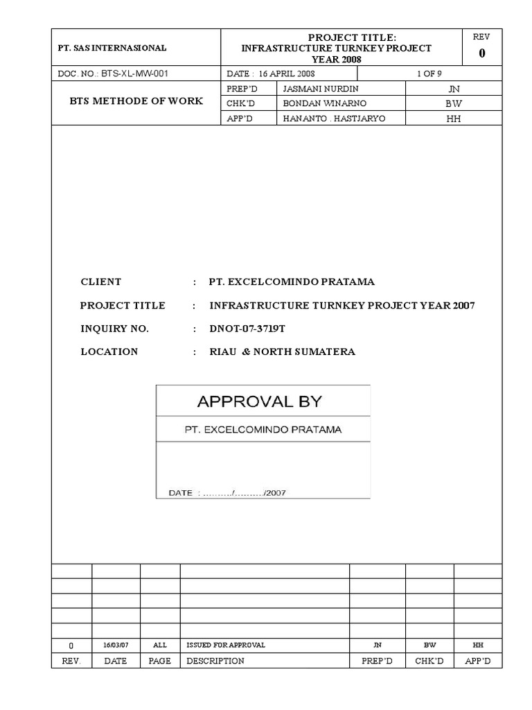 Metode Kerja Proyek Infrastruktur 2007 | PDF | Sains & Matematika