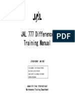 JAL 777 Training Manual Difference Index
