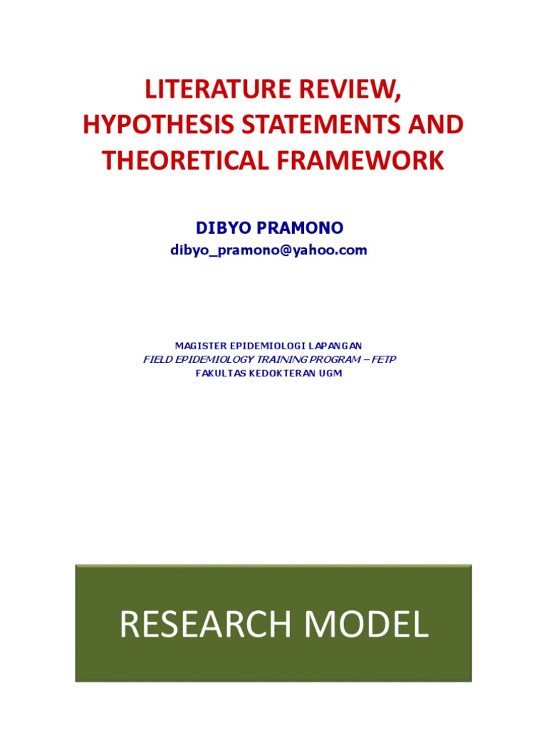 literature review theoretical framework and hypothesis development