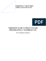 vrednovanje i upravljanje projektima u saobraćaju