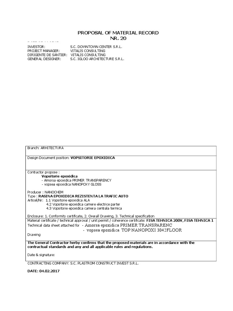 Epoxy Coating Proposal Document | PDF | Home & Garden | Art