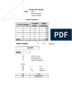 Calculo Del Caudal Por El Método Volumetrico