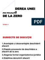 Tema 4 Deschiderea Unei Afaceri La Zero