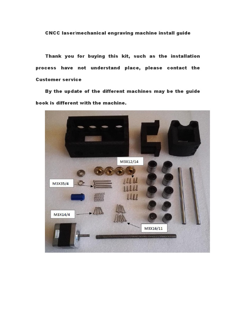 CNC Router 2417 Installation Instructions PDF