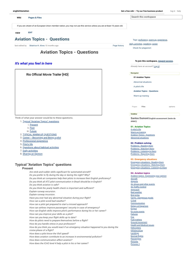 Aviation English for Pilots | PDF