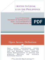 Open Access To Legal Materials in The Philippines 2011