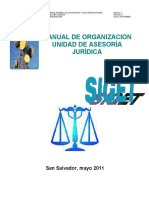 Manuales y Reglamentos - 01-12-2011 - MANUAL DE ORGANIZACION UNIDAD DE ASESORIA JURIDICA