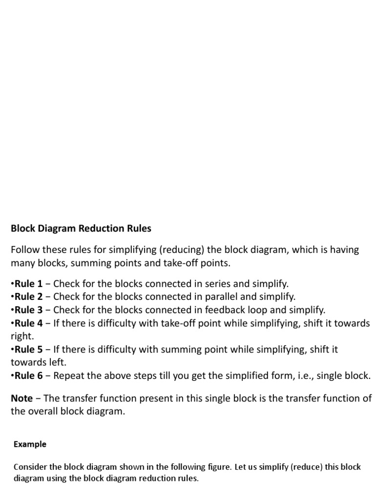 Block Diagram Simplification Rules | PDF | Teaching Methods & Materials ...