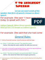 Direct To Indirect Speech