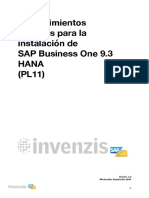 Requerimientos técnicos SAP B1 9.3 HANA