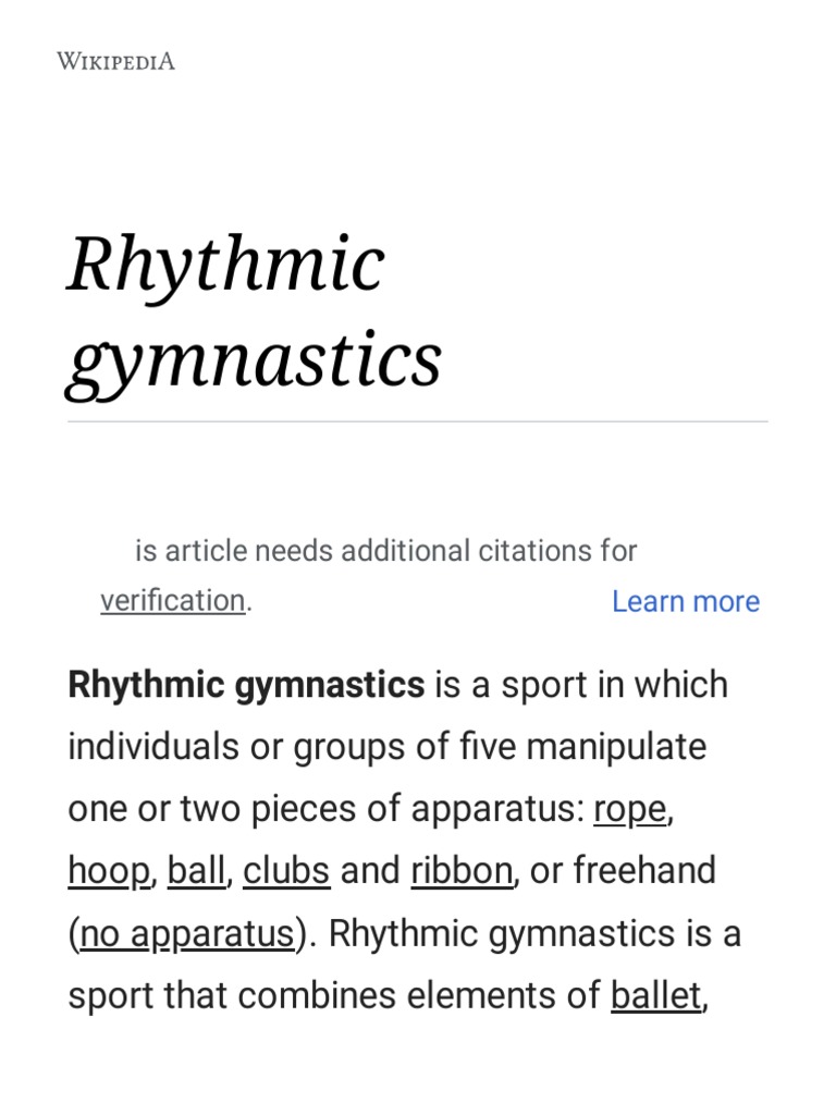 Rhythmic Gymnastics | PDF | Wellness | Science & Mathematics