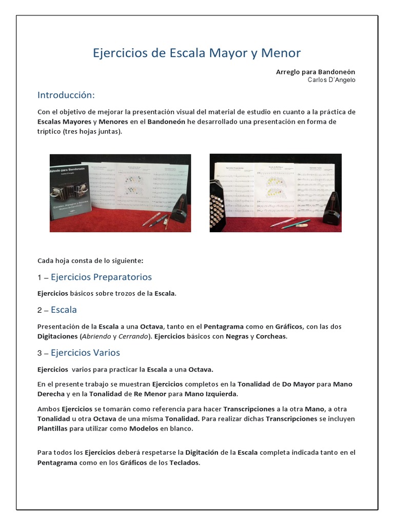 Ejercicios de Escala Mayor y Menor | PDF