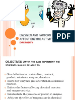 Factors That Affect Enzyme Activity Experiment