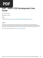 ABAP CDS Development User PDF