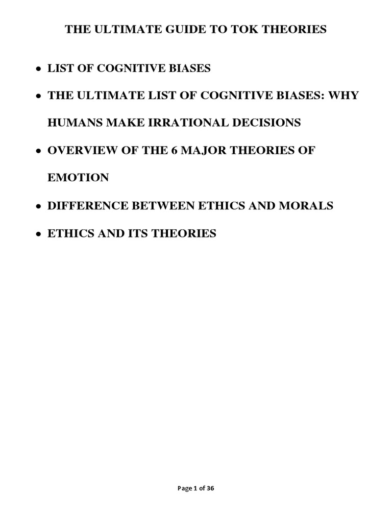 Cognitive Biases in Decision Making | PDF | Recall (Memory) | Decision ...