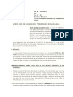 Contesta demanda alimentos 400 soles