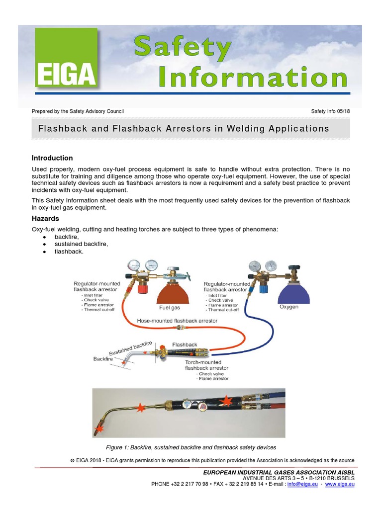 Info 05 18 Flashback and Flashback Arrestors in Welding Applications