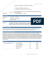 Subject Planning Structural Integrity and Failure Analysis