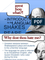 Intro to Shakespeare Language