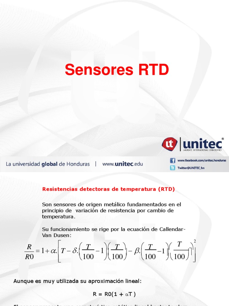 Análisis de Sensores RTD y Callendar-Van Dusen | PDF | Ciencia y ...