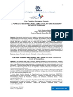 A Formação Docente e A Inclusão Escolar - Uma Análise No Estado de Rondônia