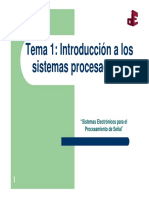 Tema 1 - Introducción a Sistemas Procesadores