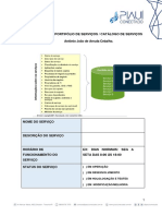 Modelo de Portifólio de Serviços e Catálogo de Serviços