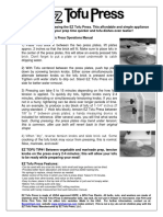 EZ-Tofu-Press Manual 2013 Rev 2-7-13 PDF