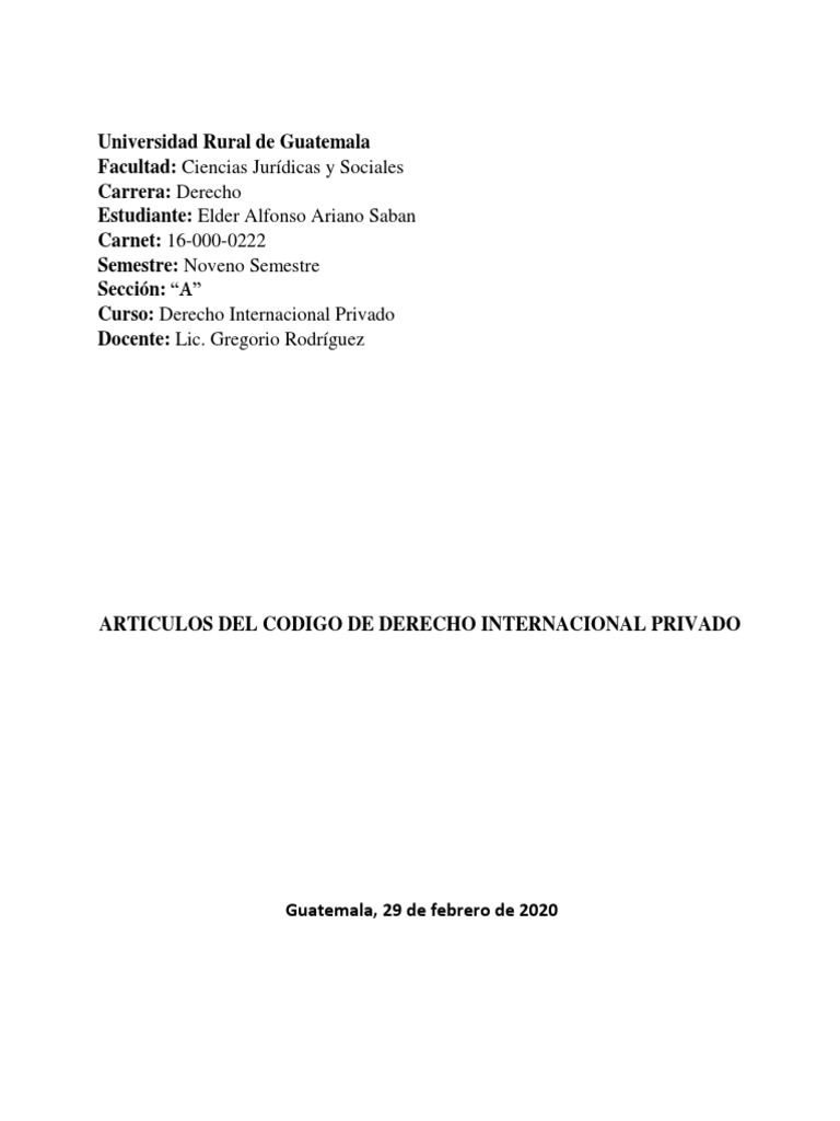 Universidad Rural de Guatemala | PDF | Fuentes del derecho | Ley  internacional