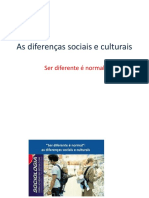 Diferenças sociais x culturais e desigualdades