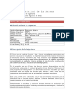 Programa de - Economia Minera Iem