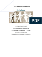 Importancia del hecho social para Durkheim según documento