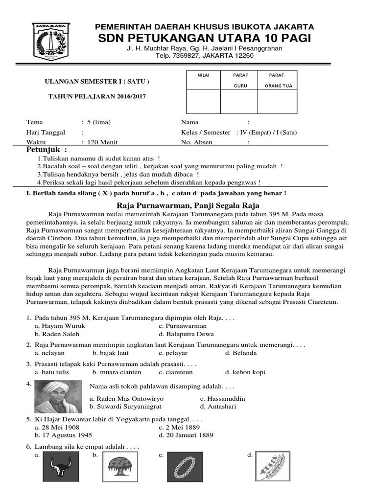 Soal Pas Tema 5 | Pdf