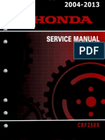 Honda CRF250X Service Repair Manual 2004 2013 PDF