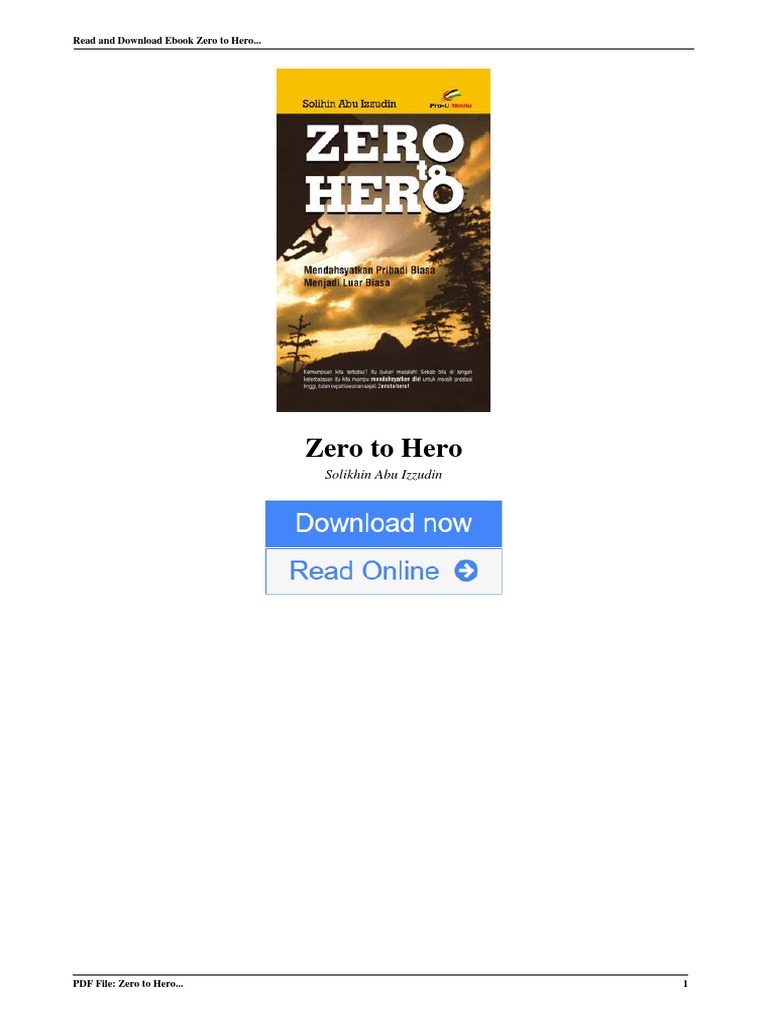Buku Zero to Hero oleh Solikhin | PDF | Karier &amp; Perkembangan | Pengembangan Diri