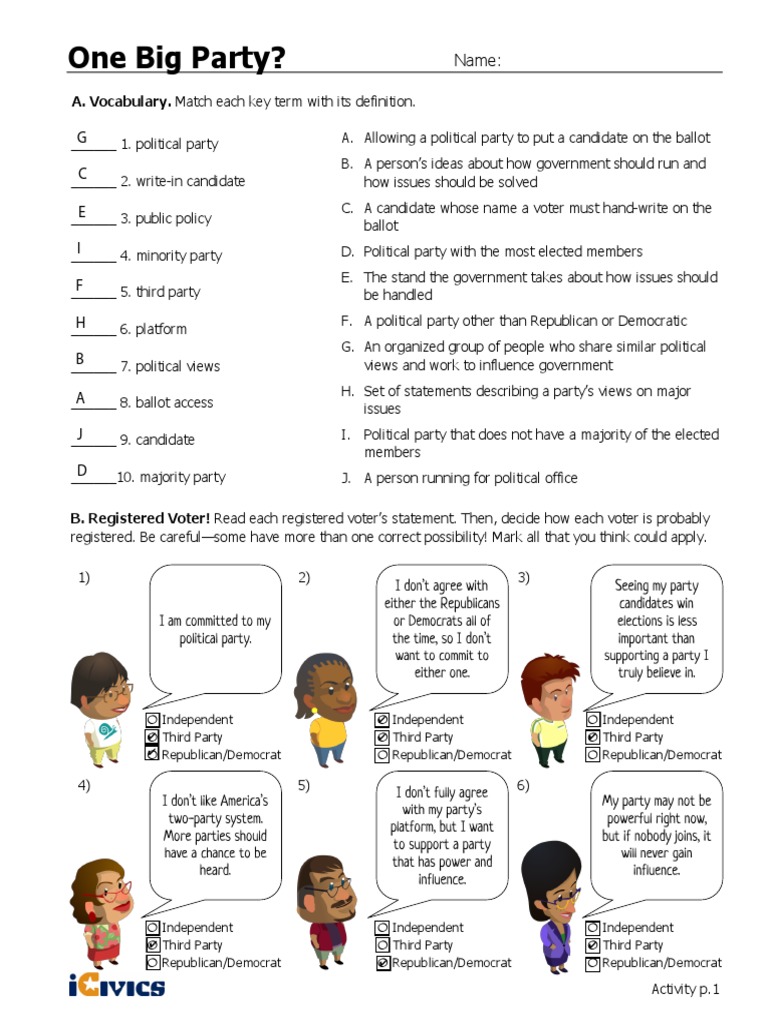 one-big-party-activity-fillable-answers-pdf-democratic-party-united-states-american-government