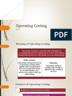 Unit - Operating Costing