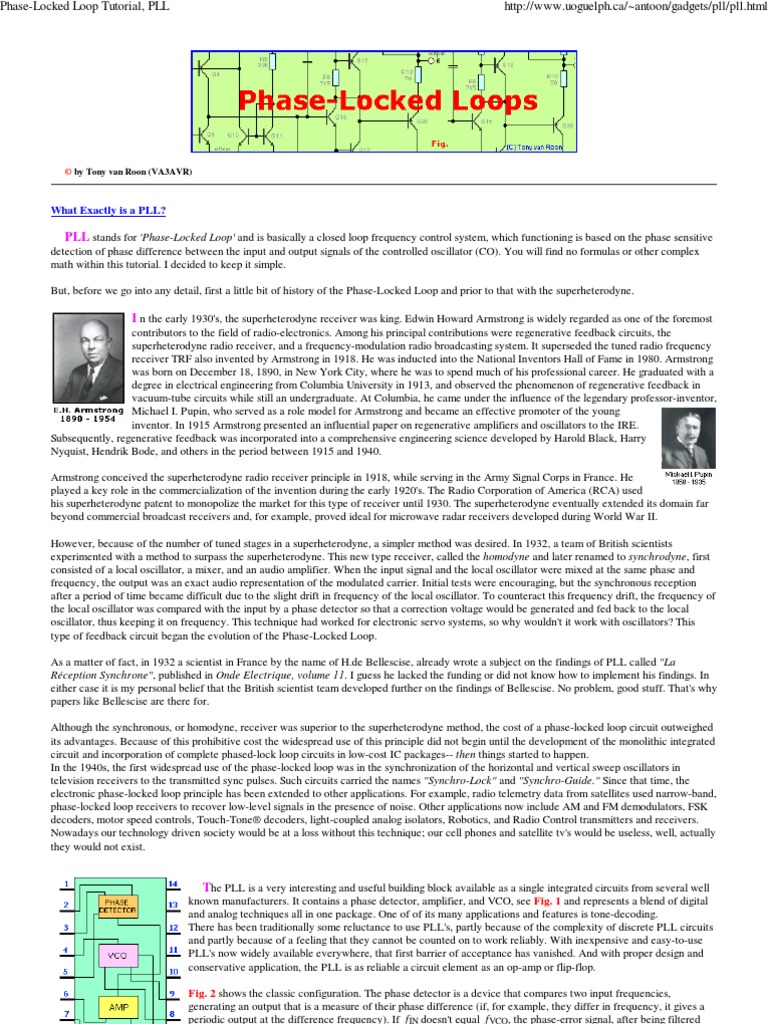 Phase Locked Loop TutorialH2O | PDF