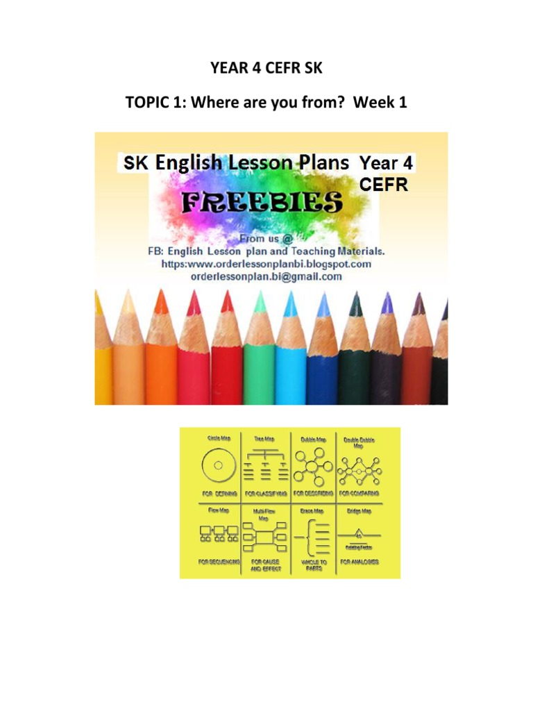 Year 4 English Lesson Plan: Where From? | PDF | Lesson Plan | Learning